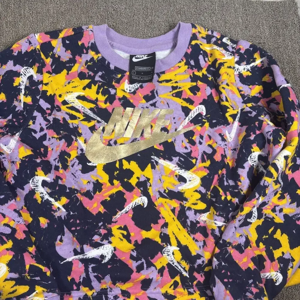 Nike Youth Large Sweatshirt Bundle 2 Pieces Colorful Galaxy Abstract